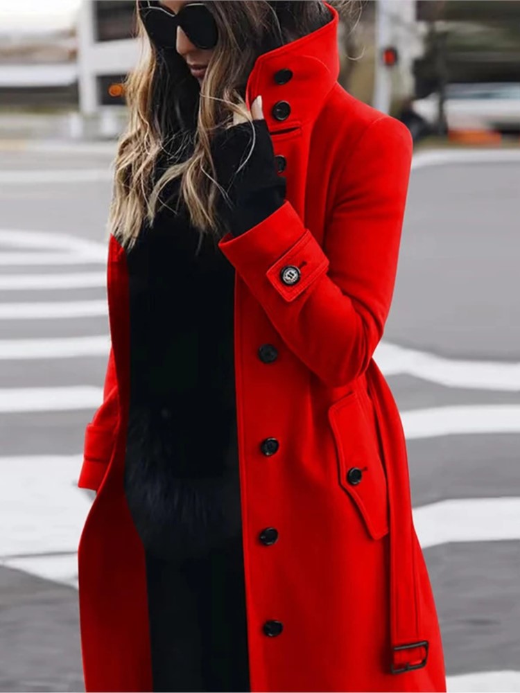 Wool Coat Peacoat - 여성용 신상 울 코트 아우터웨어 가을