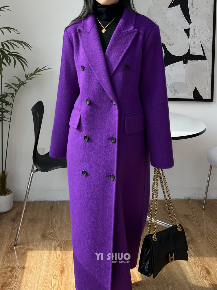 가을 겨울 신상 두꺼운 양면 울 코트 여성 우아한 턴다 - Wool Coat Peacoat 리뷰 및 가격