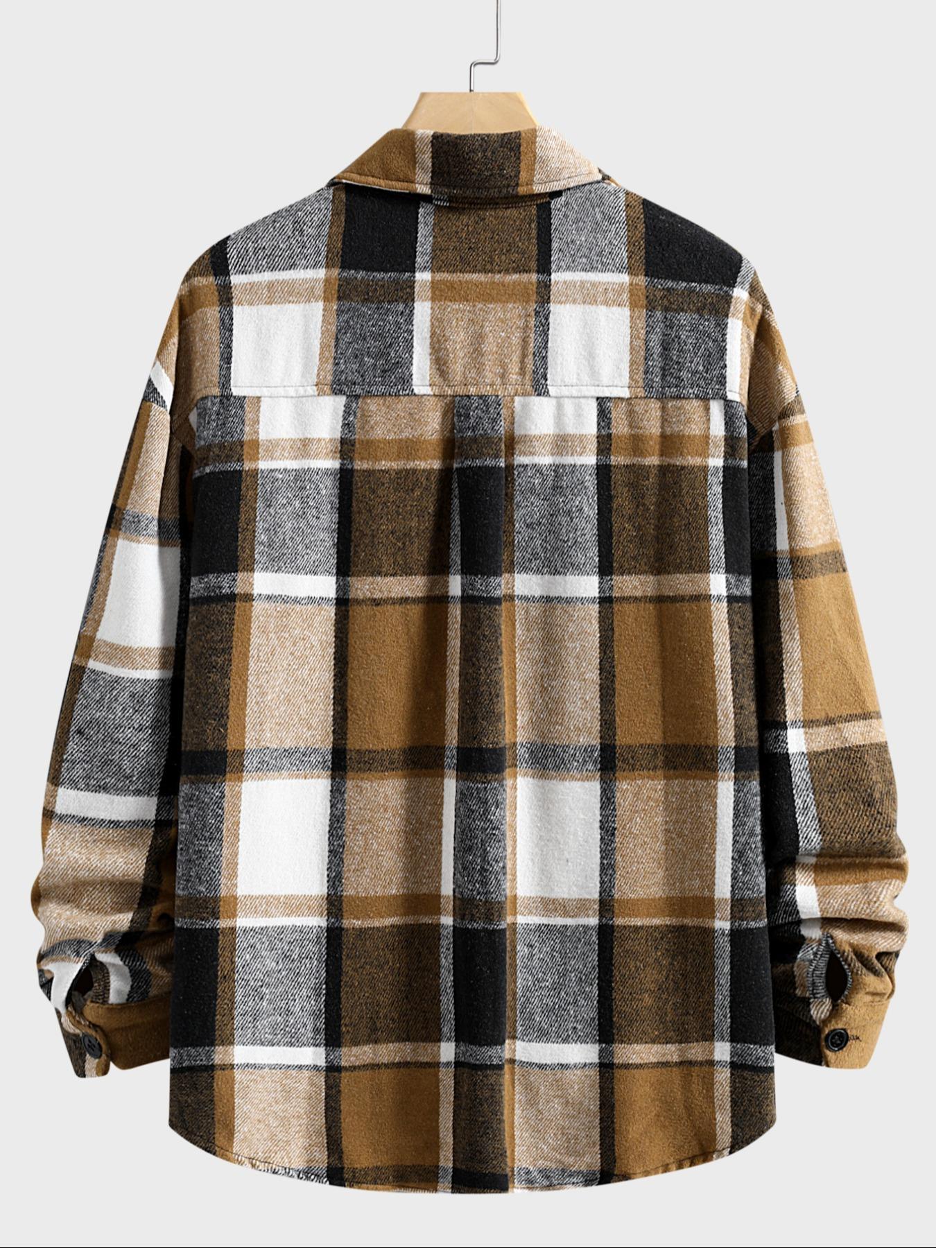 레트로 플래드 셔츠 남성 캐주얼 엘레강스 버튼업 긴팔  - Flannel Shirt Lined 리뷰 및 가격