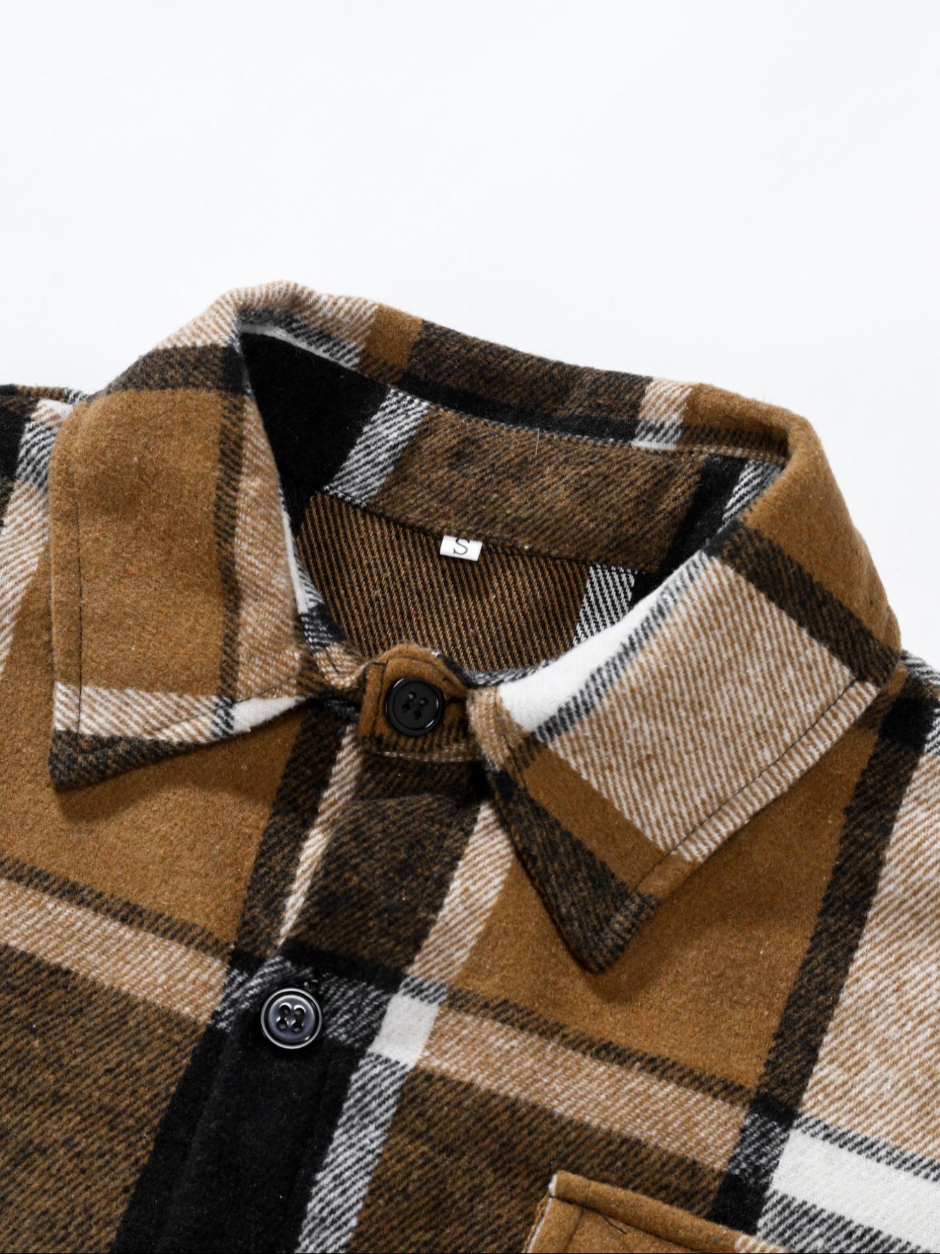 레트로 플래드 셔츠 남성 캐주얼 엘레강스 버튼업 긴팔  - Flannel Shirt Lined 리뷰 및 가격