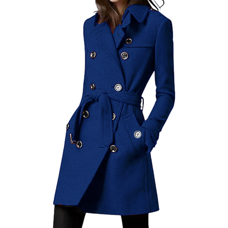 여성용 트렌치 코트 울 혼합 더블 브레스트 라이닝 자켓 - Wool Coat Peacoat 리뷰 및 가격