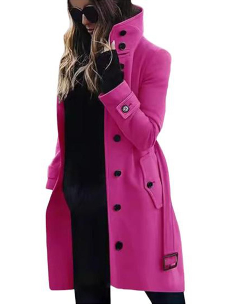 여성용 신상 울 코트 아우터웨어 가을 겨울 따뜻한 여성 - Wool Coat Peacoat 리뷰 및 가격